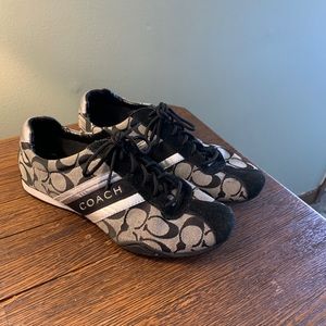 Coach black and grey tennis shoes